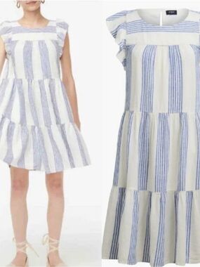 J Crew Linen Blend Mini Dress (size 2)